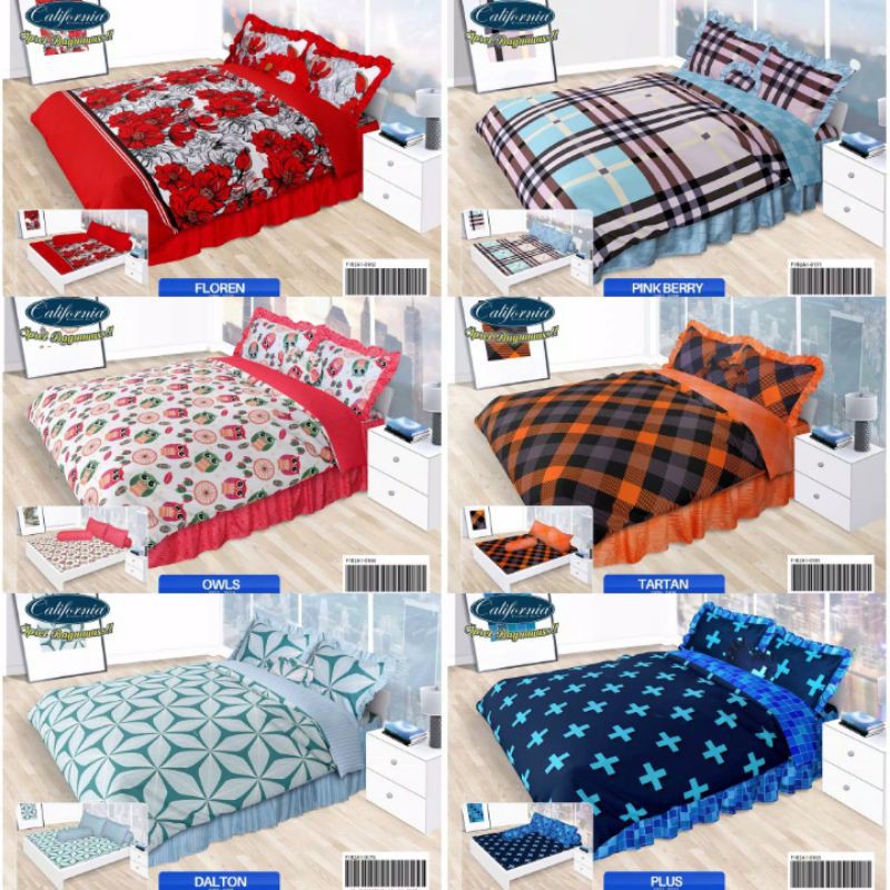 Jual SPREI CALIFORNIA RUMBAI KING 180X200 SELECTA DOMINIC PLUS ...