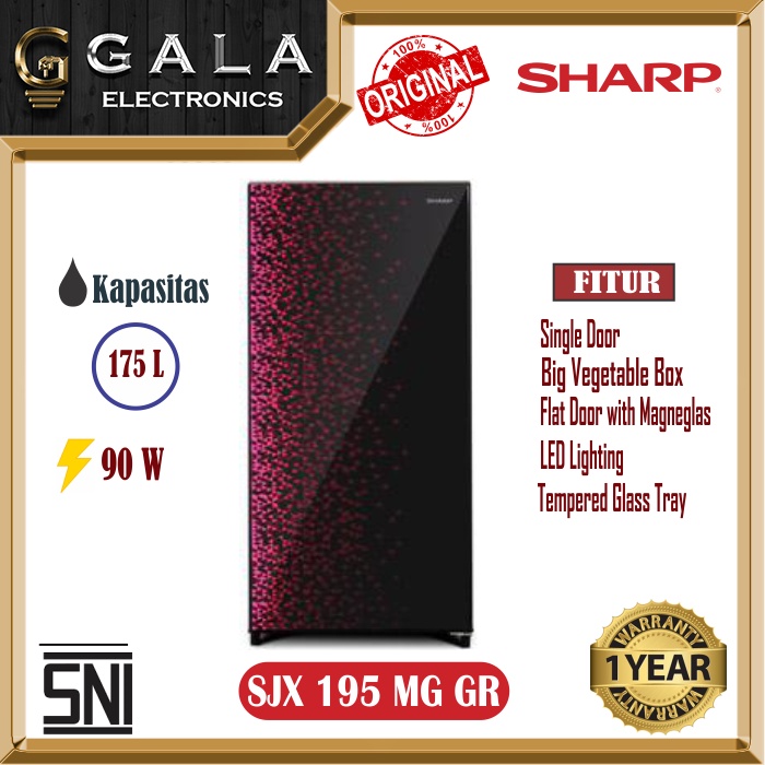 Jual Lemari Es / Kulkas Sharp SJX 195/197 MG (1 PINTU) | Shopee Indonesia