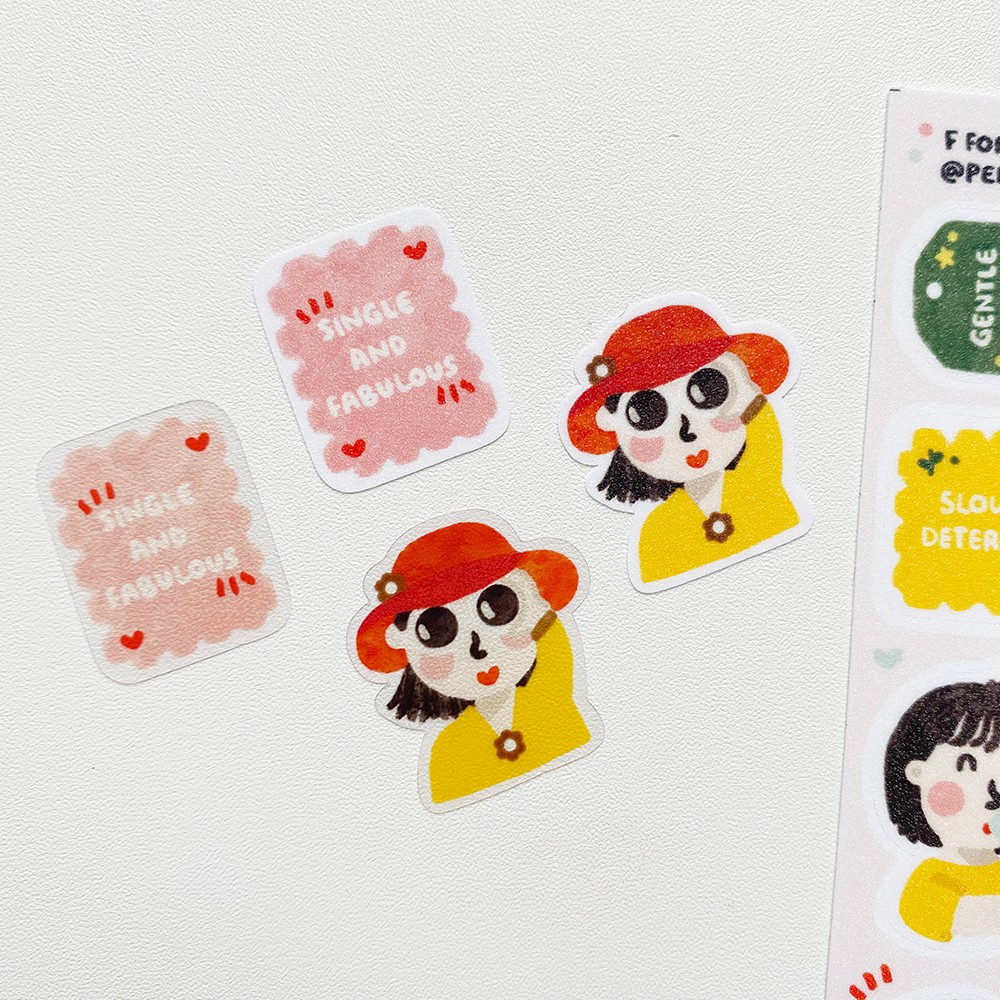 Jual Stiker Peekmybook F For Female Glitter / Sticker Perempuan Vinyl ...