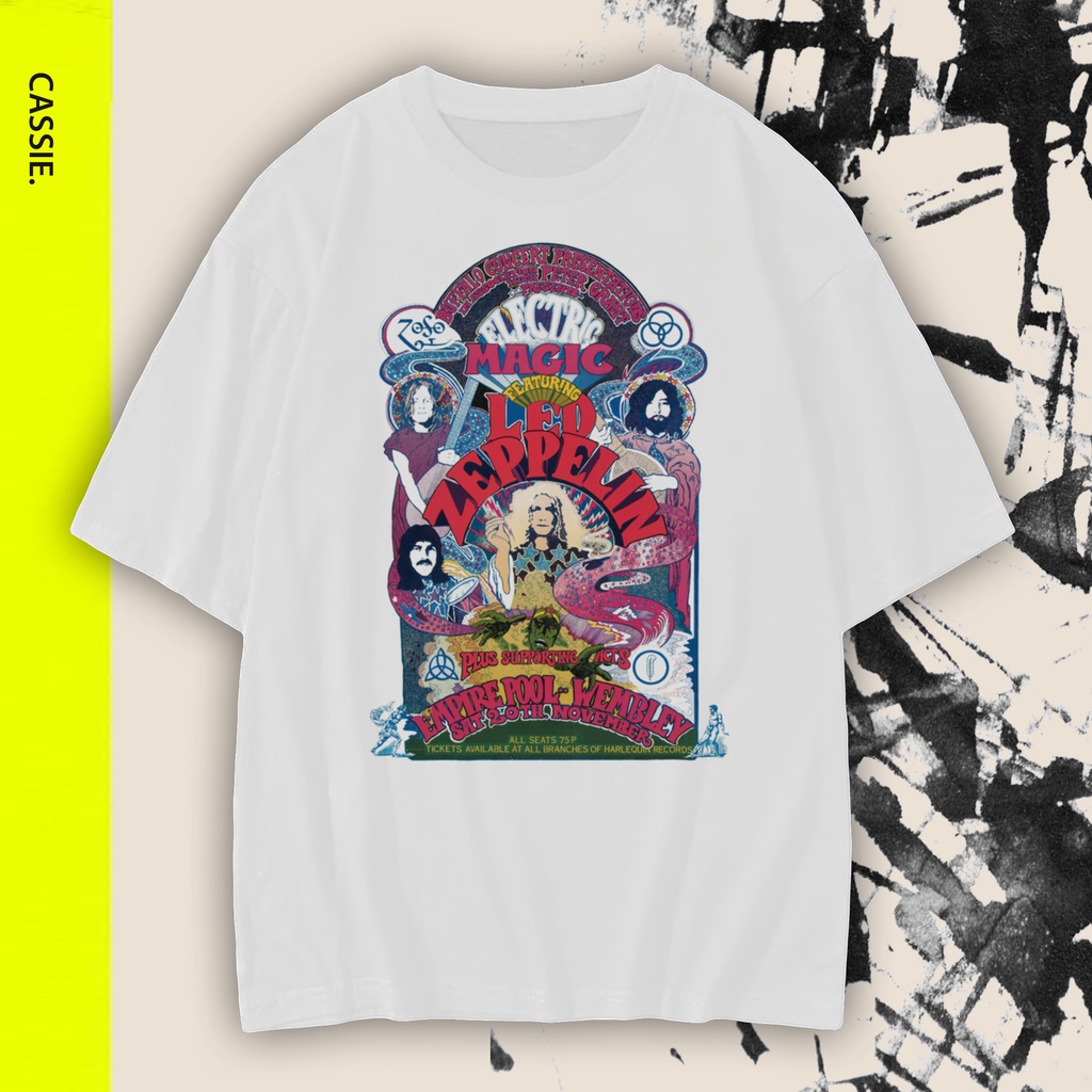 Jual Led Zeppelin Colorful Electric Magic TShirt (Oversized) Kaos Band ...