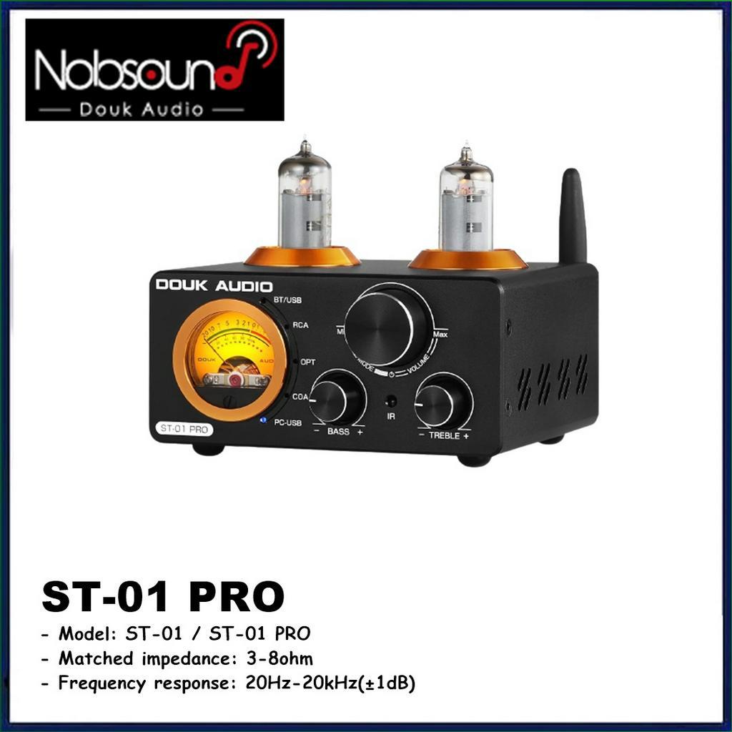 Douk Audio ST-01 Amplificatore Bluetooth 5.0 Con Tube – 100W X2, DAC USB/Coassiale/Ottico, VU Meter - 2
