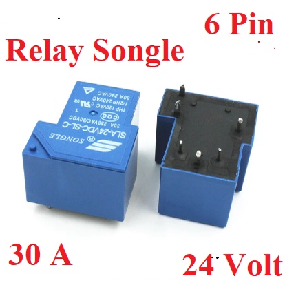 Jual Relay riley Songle Kodok PCB 24V 30A 6Pin 6 pin SLA-24VDC-SL-C ...