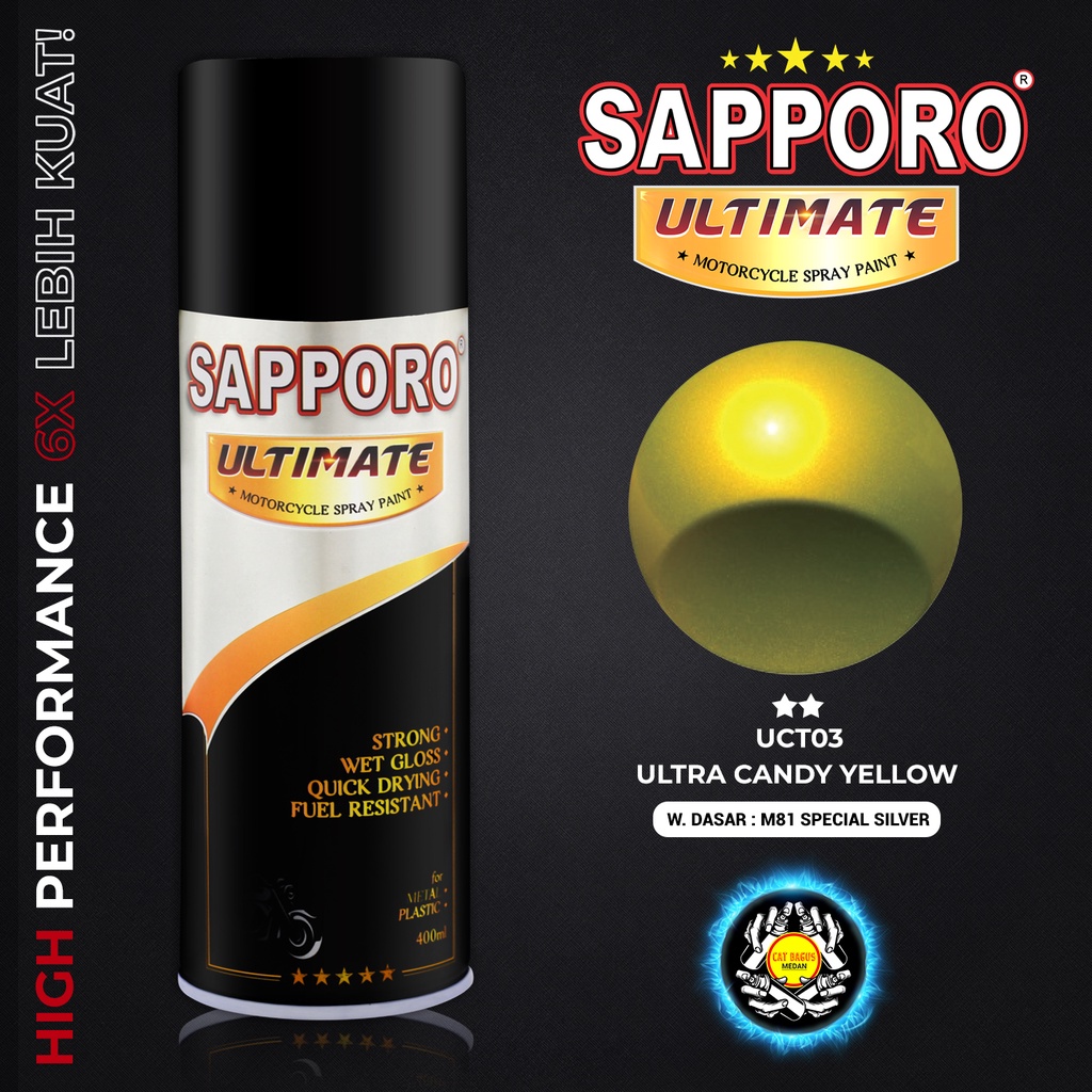 Jual Sapporo Ultimate Uct Ultra Candy Yellow Cat Semprot Ml Cat Motor Aerosol Pylox