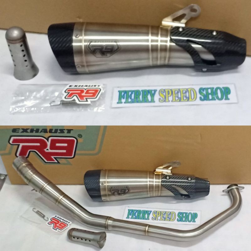 Jual KNALPOT R9 H2 R15 NEW V4 V3 XSR MT15 - CBR 150R NEW / KNALPOT R9 ...