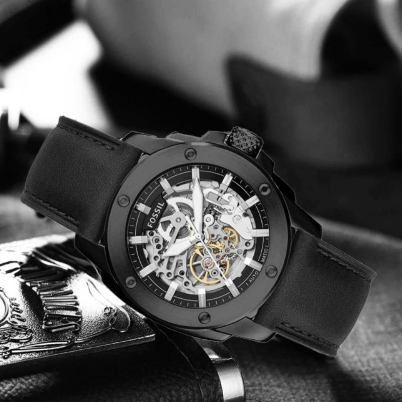 Jual jam tangan pria otomatis F051L otomatis tali kulit jam tangan ...