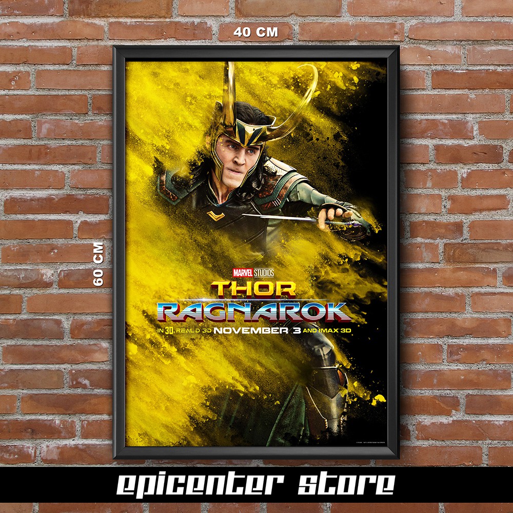 Jual Poster Film Thor Ragnarok - Loki 2 40x60 + Frame | Shopee Indonesia