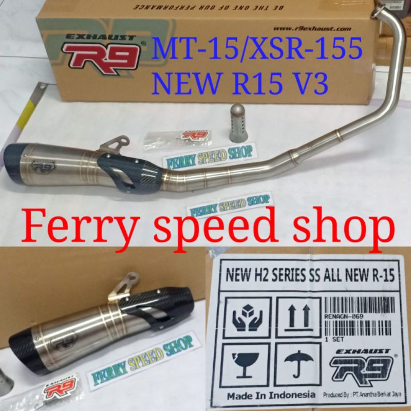 Jual KNALPOT R9 H2 R15 NEW V4 V3 XSR MT15 - CBR 150R NEW / KNALPOT R9 ...