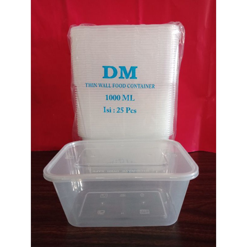 Jual DM thinwall food container 1000 ml | Shopee Indonesia