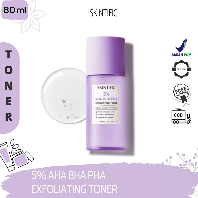 Jual SKINTIFIC 5% AHA BHA PHA Exfoliating Toner | Shopee Indonesia