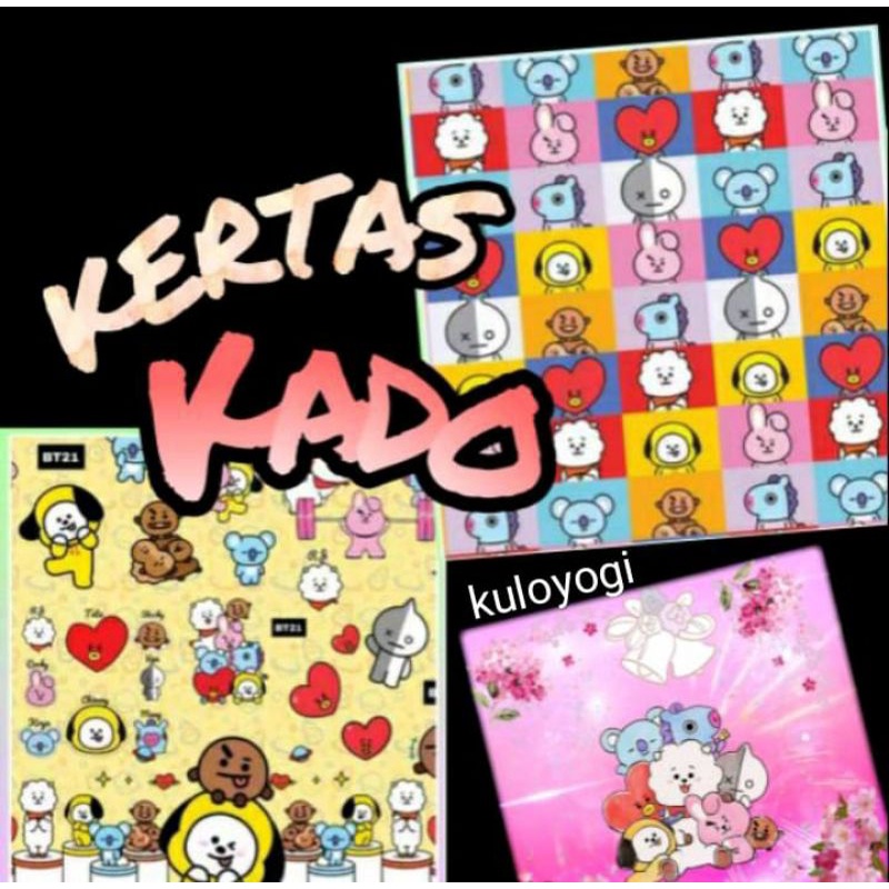 Jual Kertas Kado Kiky BT21 BTS TINYTAN | Shopee Indonesia