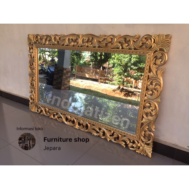 Jual Frame pigura cermin pigura tembok kayu jati | Shopee Indonesia