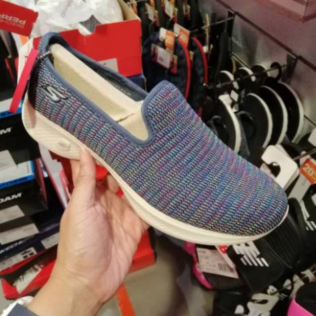 Jual Skechers GO walk 4 select navy multi skechers women original skechers 14922 nvmt Shopee Indonesia
