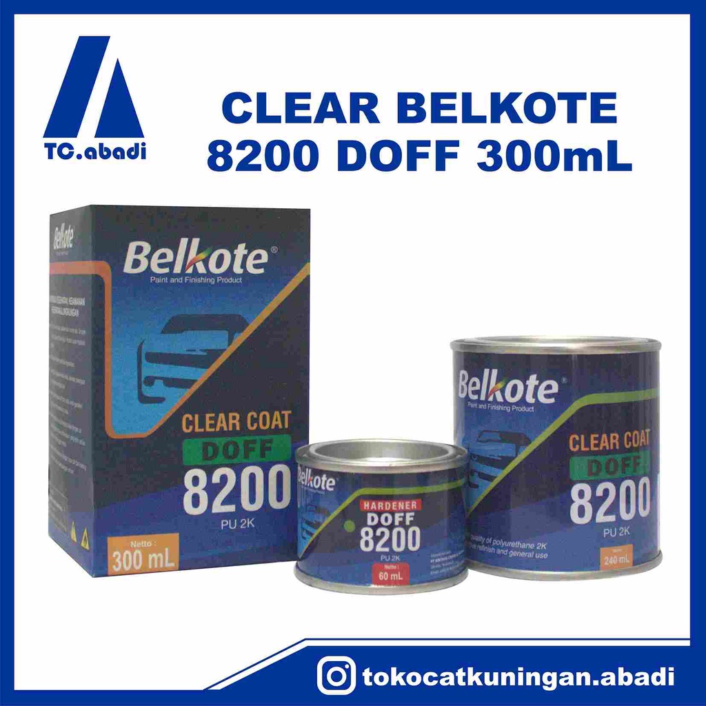 Jual Pernis/Clear Belkote 8200 DOFF - 250 Cc | Shopee Indonesia