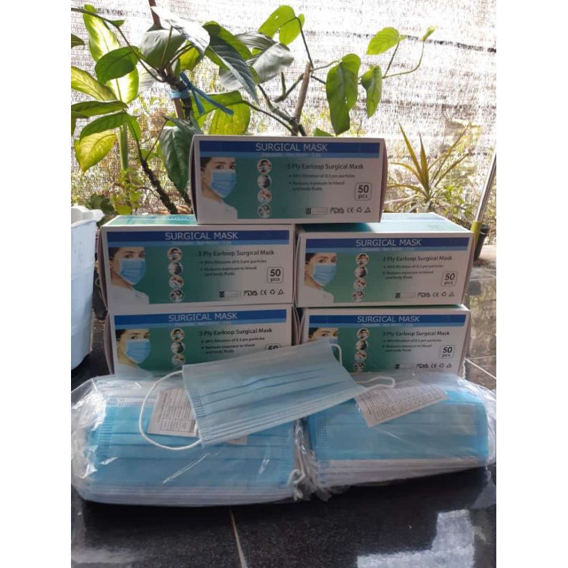 Jual masker 3ply SURGICAL mask 1box isi 50 Earlop | Shopee Indonesia