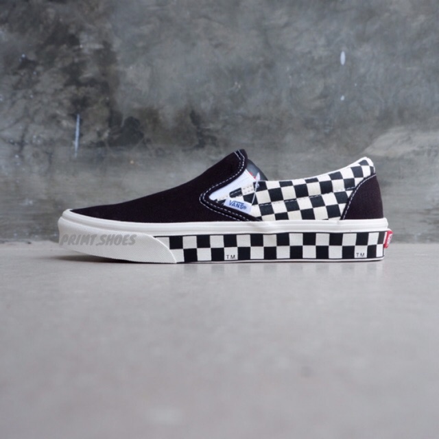 Vans slip on sidewall 2024 checkerboard