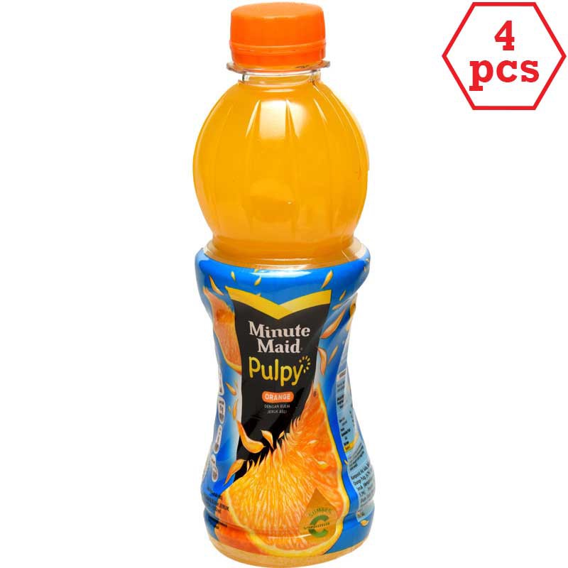 Jual Minute Maid Pulpy Orange Botol 300ml 4pcs Minuman Shopee Indonesia 8886