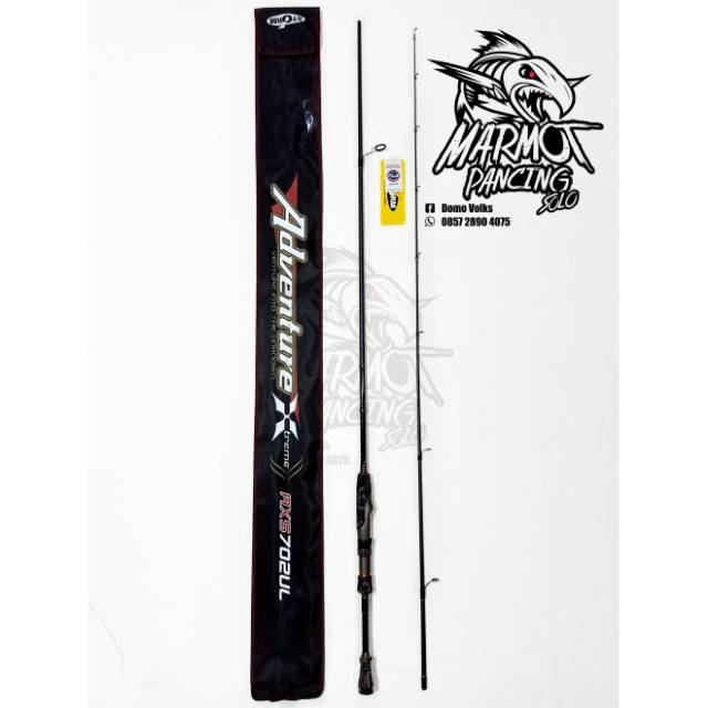 7ft Storm Adventure Xtreme 6-12lb Graphite Spin Rod - 2 Piece