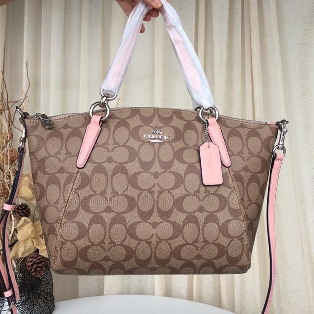 ORIGINAL 100 Coach F28989 Signature Small Kelsey Coach Shoulder Bag Coach Tas Wanita
