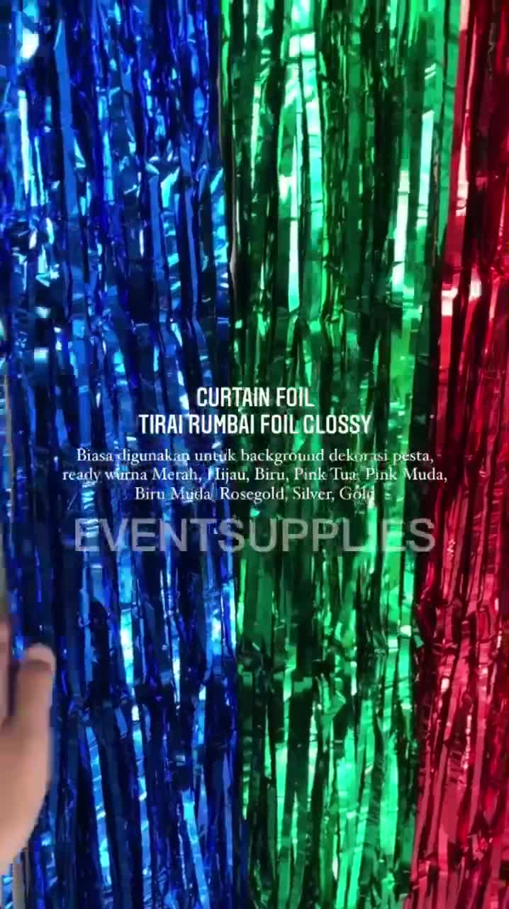 Jual Rumbai Tirai Foil Curtain Ulang Tahun | Shopee Indonesia