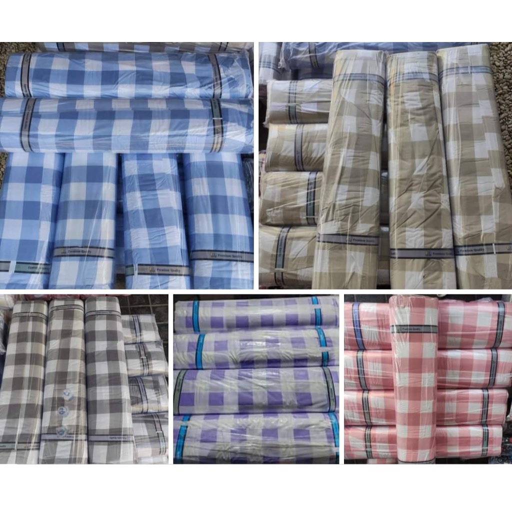 Jual Bahan Kain Seprai Meteran Motif Kotak | Shopee Indonesia