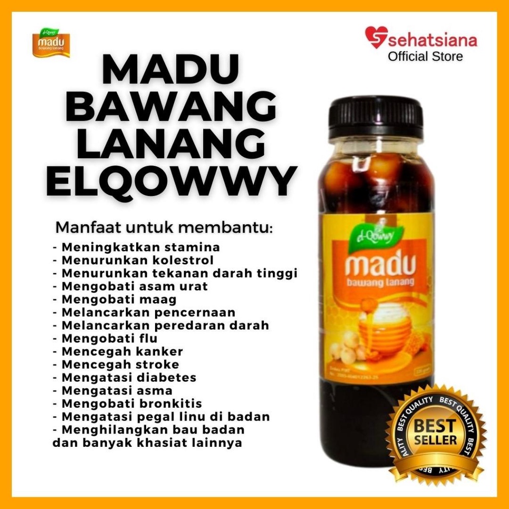 Jual Madu Bawang Lanang Elqowwy 335gram Asli Bawang Putih Tunggal