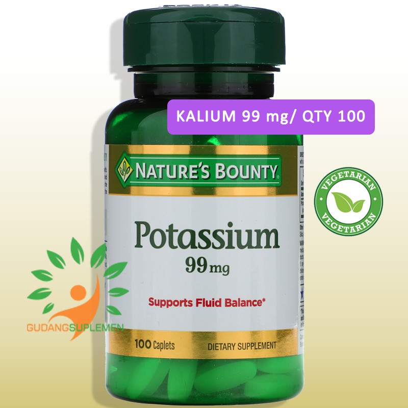 Jual Nature's Bounty POTASSIUM 99 mg 100 Kaplet KALIUM Potasium