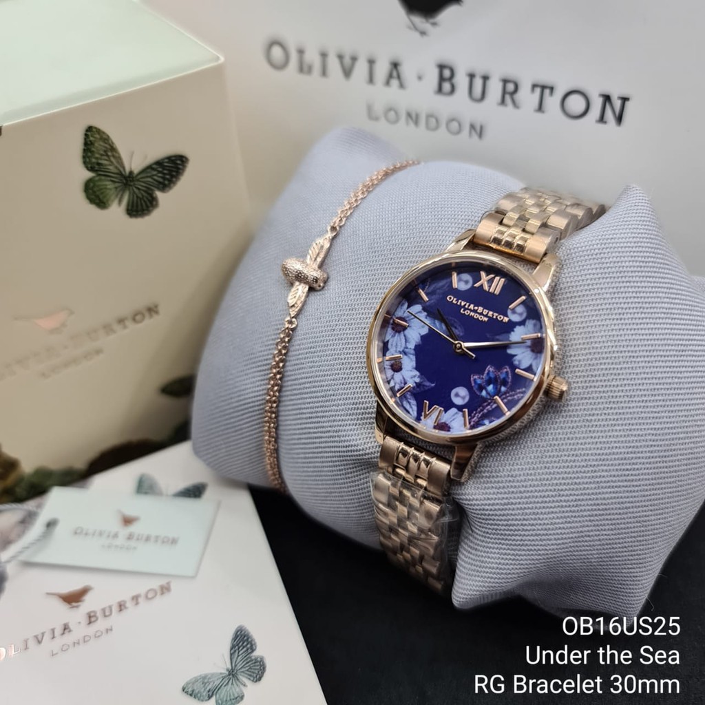 JAM TANGAN WANITA OLIVIA BURTON OB16US25 UNDER THER SEA FLORALS ORIGINAL GARANSI 2 TAHUN
