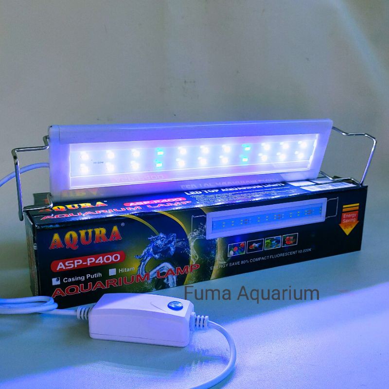 Jual Lampu Led Aquarium Aquascape Watt Aqura Asp P Nyala Putih Biru