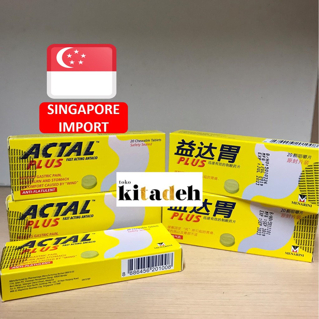 Jual Actal Plus Fast Acting Antacid (Singapore) Shopee Indonesia