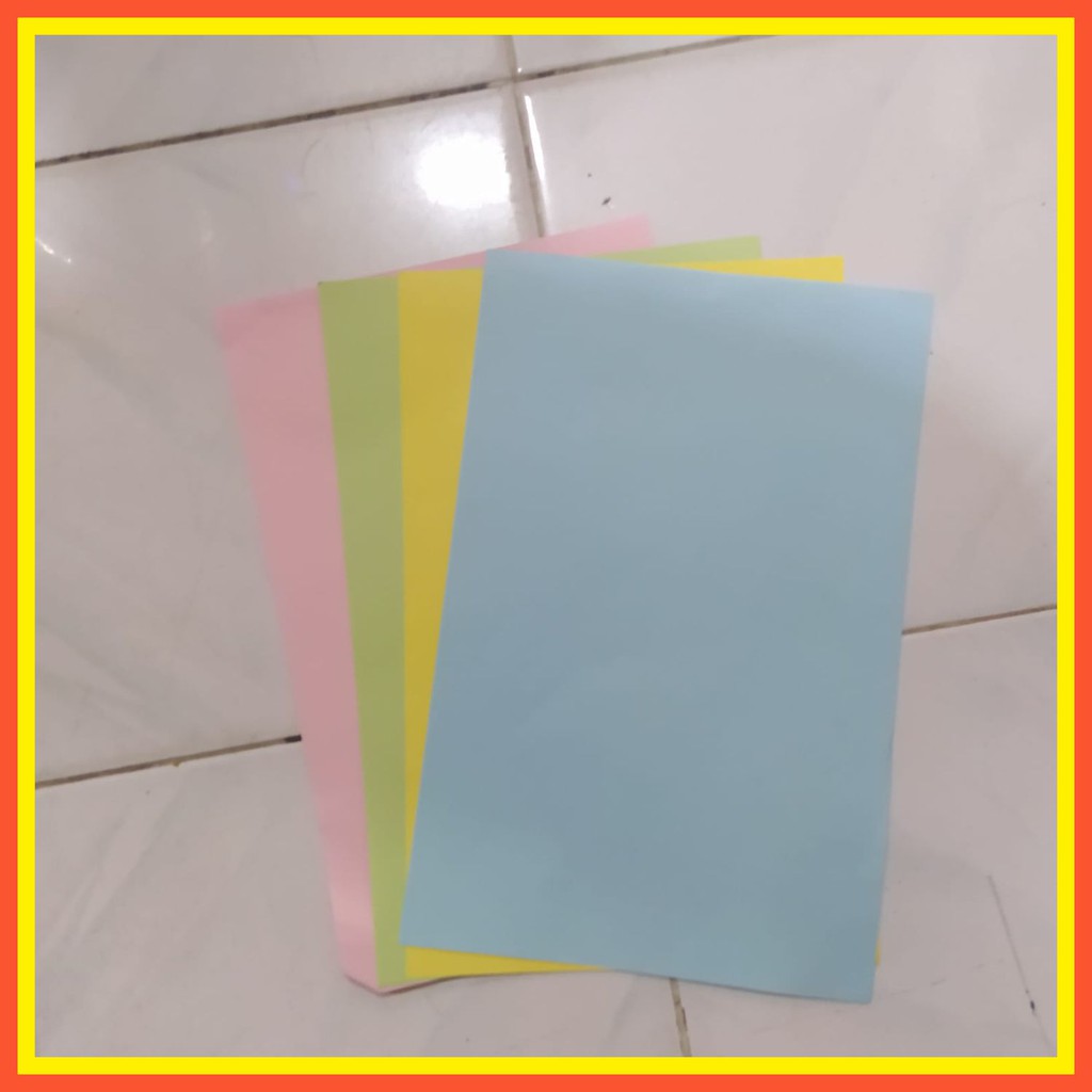 Jual Kertas HVS Warna F4 Dan A4 / Kertas Tulis Pembatas Warna | Shopee ...