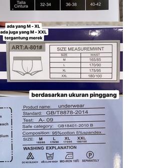 Jual men underwear boxer // harga 1 kotak (isi 3 pcs) | Shopee Indonesia