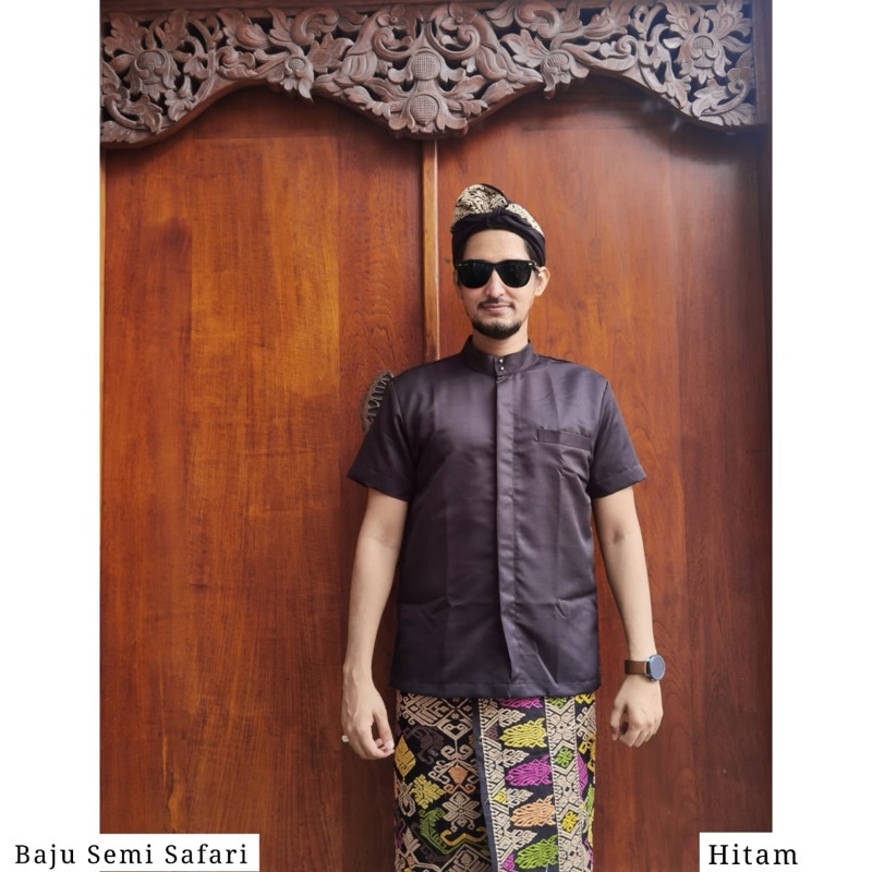 model baju safari pria lengan pendek