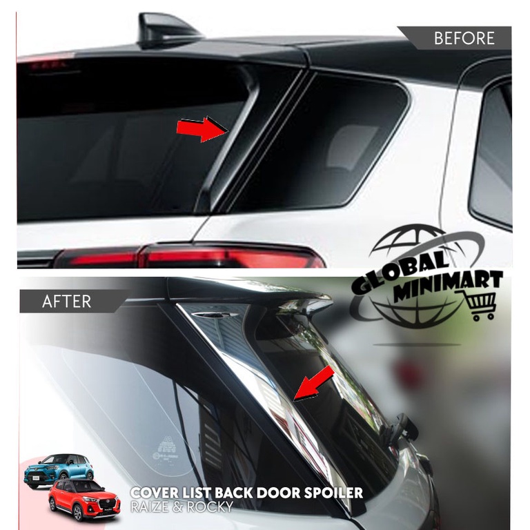 Jual Cover List Back Door Spoiler Toyota RAIZE GM | Shopee Indonesia