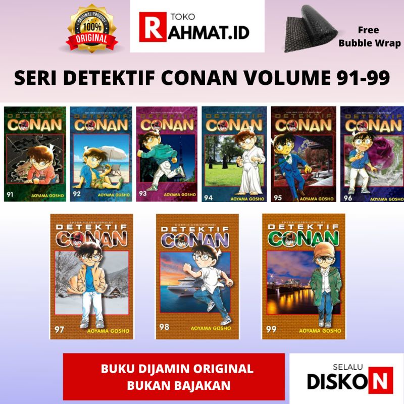 Jual Komik Detektif Conan Vol Volume 91 92 93 94 95 96 97 98 99