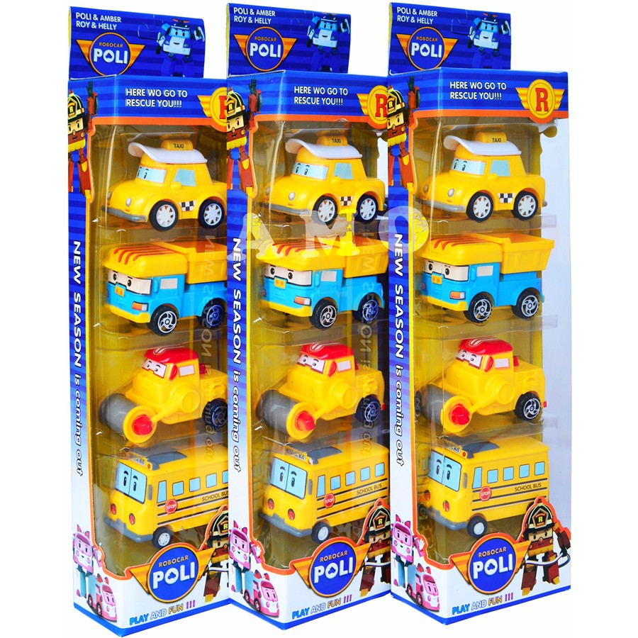 Jual ROBOCAR POLI SCHOOL BUS ISI 4PCS - MAINAN ANAK COWO | Shopee Indonesia