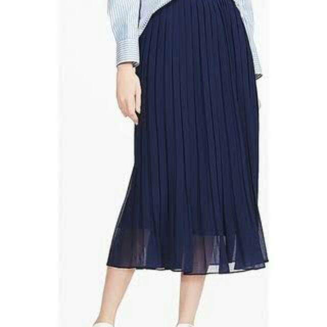 Jual UNIQLO WOMEN HIGH WAIST CHIFFON PLEATED SKIRT Shopee Indonesia