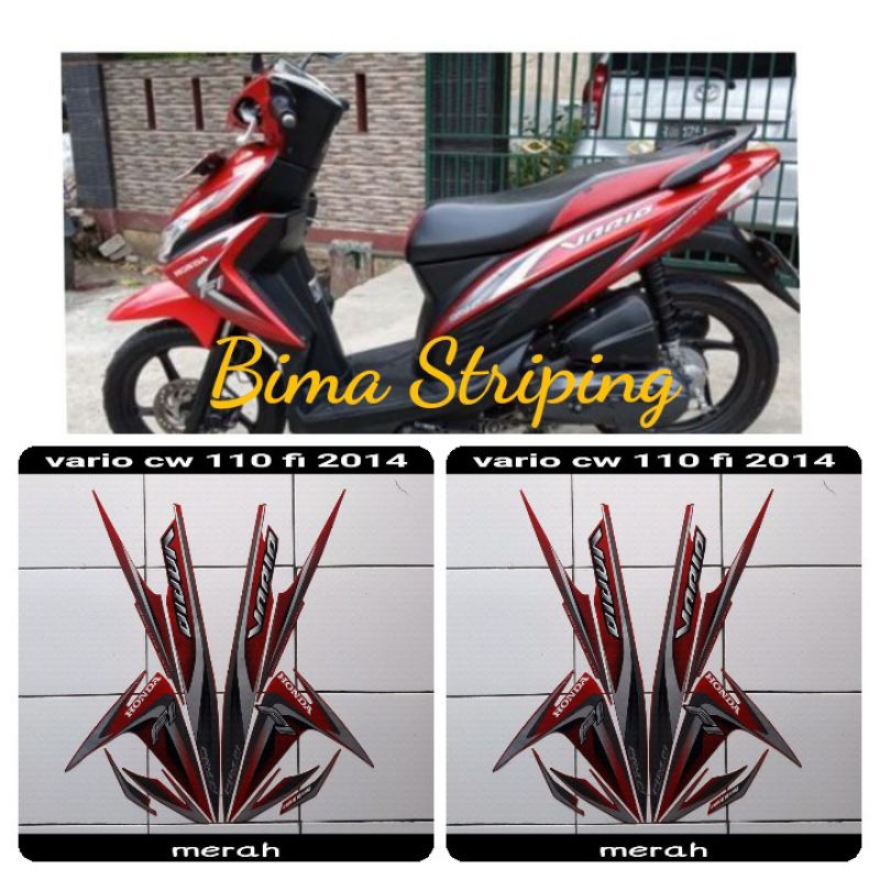 Jual STIKER STRIPING LIS LES POLET BODY MOTOR HONDA VARIO LED 110 2014