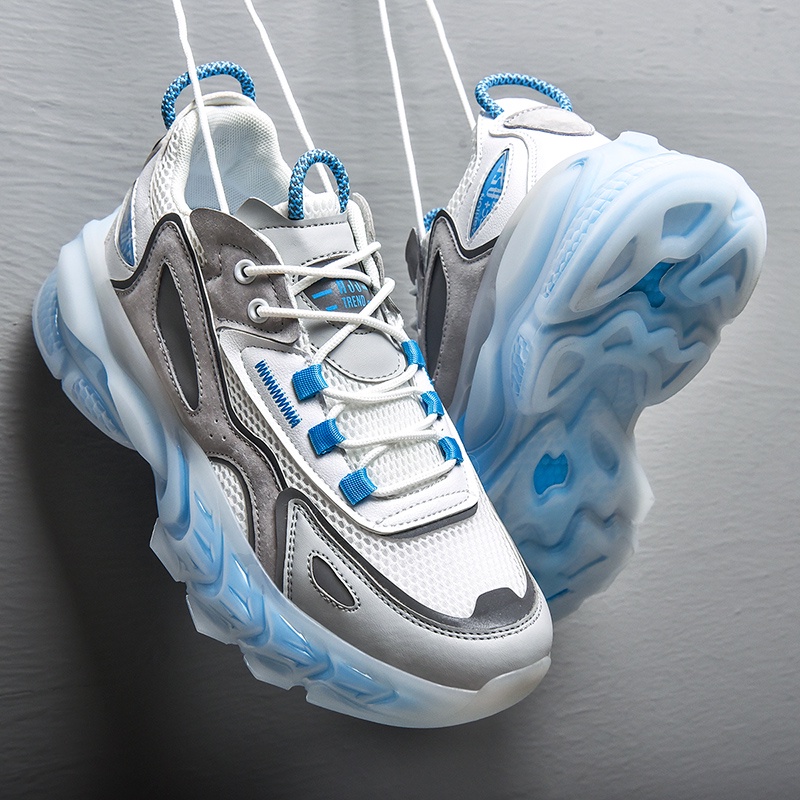 New Designer Reflective High Top Men Sneakers Breathable Running Shoes for  Men Young Run Gym Trail O