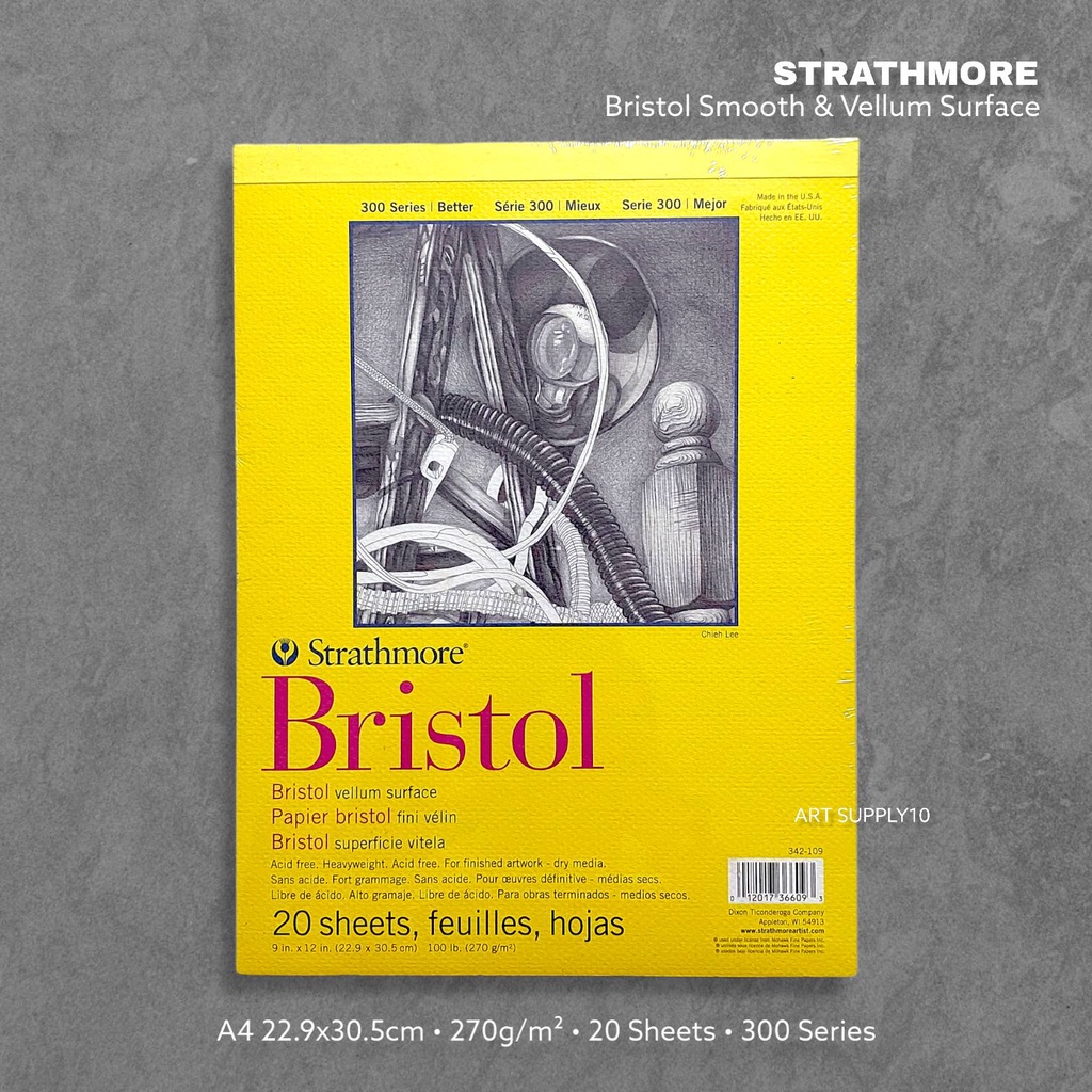 Jual Strathmore Bristol Paper Pad 300s A4 Vellum & Smooth Surface