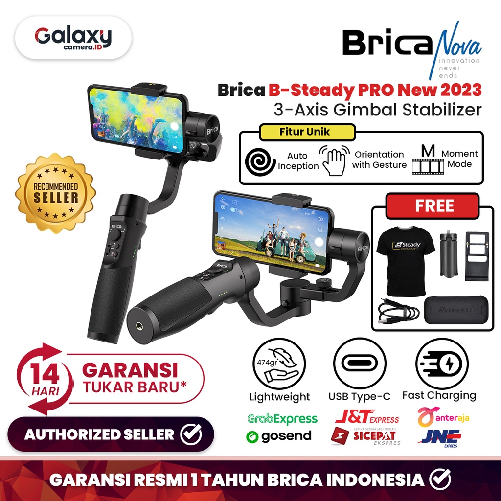 Jual Brica B-Steady 3-Axis Gimbal Hp Smartphone Stabilizer Series - B ...