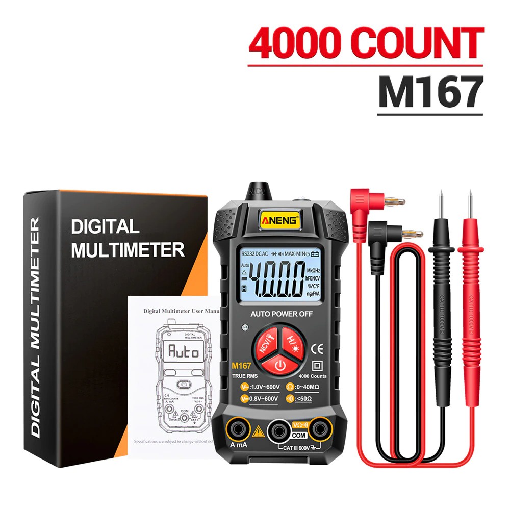 Jual Digital Multimeter True RMS Voltage Tester - M167 - Black | Shopee ...