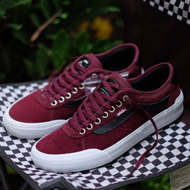 Vans Chima fashion Ferguson Pro Port Royale Rosewood Suede Canvas Size US 11 Men's New