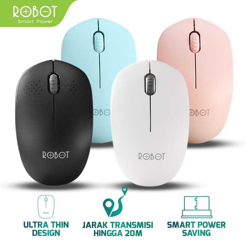 Jual Robot M210 Mouse Wireless 2.4G Optical USB Mouse Garansi Original ...
