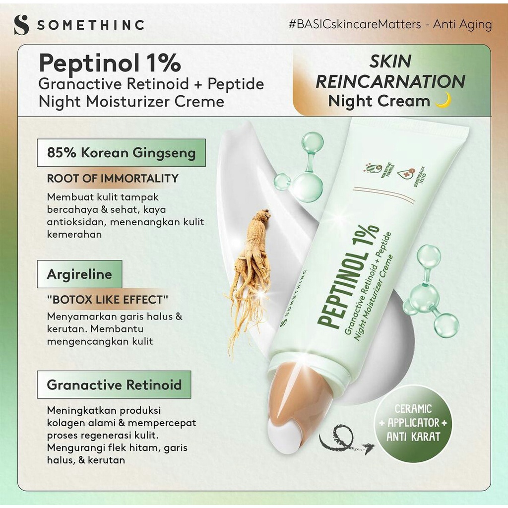 Jual SOMETHINC PEPTINOL Granactive Retinoid + Peptide Night Moisturizer