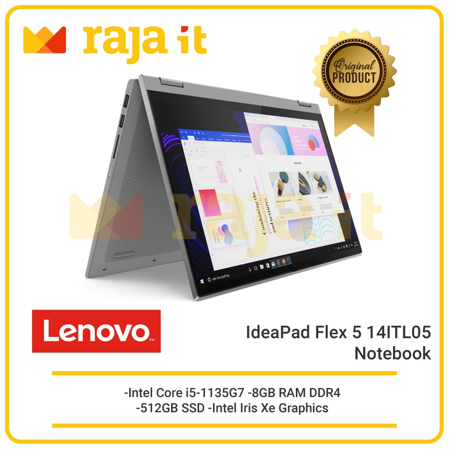 Jual LENOVO Laptop IdeaPad Flex 5 / Intel I5 / 8GB / 512GB [82HS00VDID ...