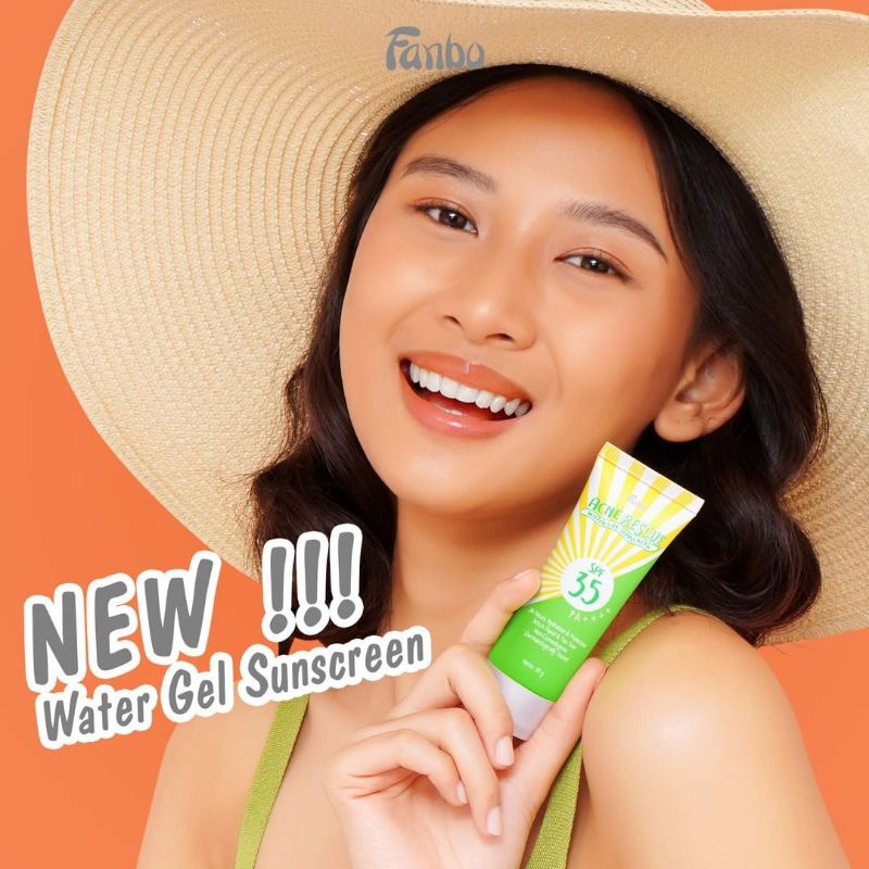 Jual FANBO ACNE RESCUE WATER GEL SUNSCREEN SPF 35PA++++ / SUNSCREEN ...