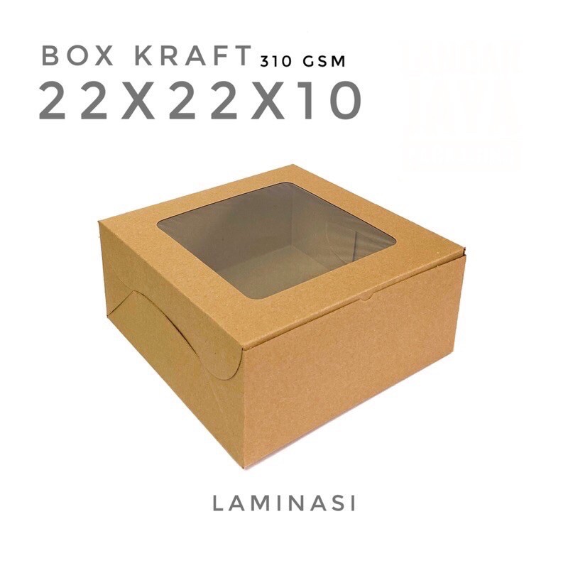 Jual Laminasi Box Kraft Dus Coklat Kotak Packing Kue Snack Roti Ukuran Shopee Indonesia 7933