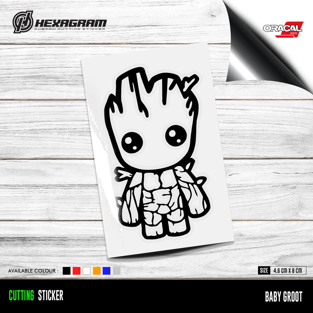 Jual Cutting Sticker Baby Groot | Stiker Cutting Baby Groot | Baby ...
