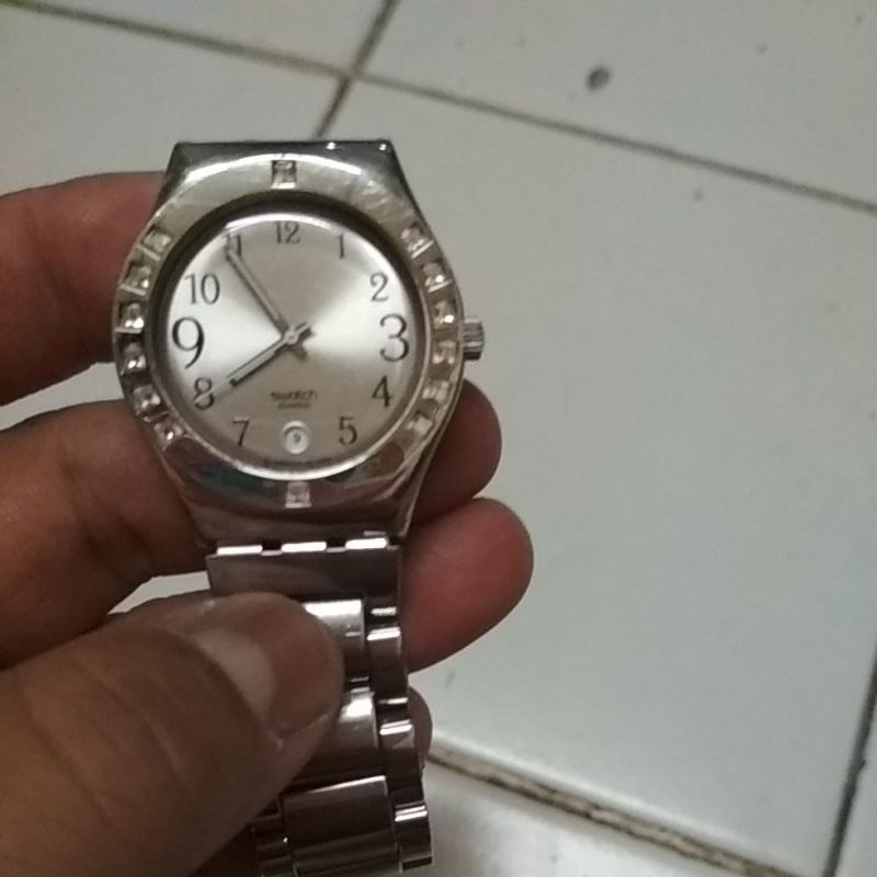 Harga jam swatch irony stainless clearance steel