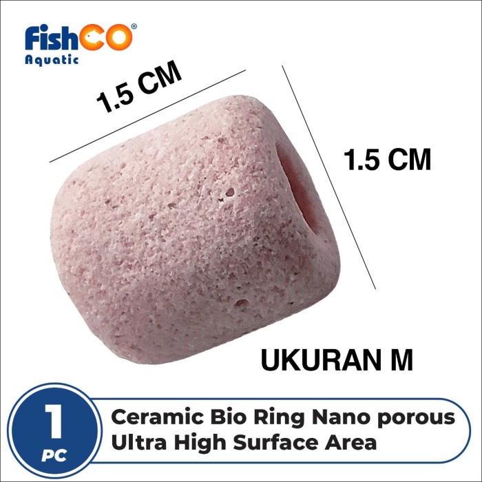 Jual Bio Ring ceramic Pink Nano Porous Ukuran M Rumah Bakteri Media ...
